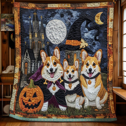 Boo Corgis XR3008018CL Quilt