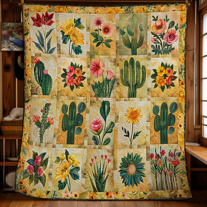 Cactus And Flowers WO2208024CL Quilt