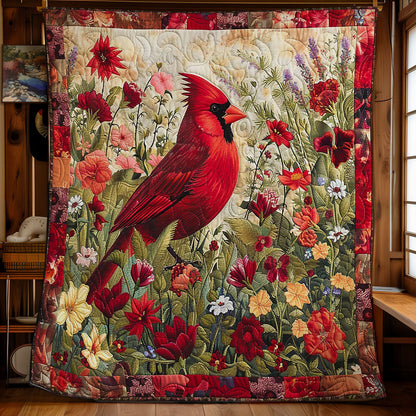 Cardinal And Flowers WO2008008CL Quilt