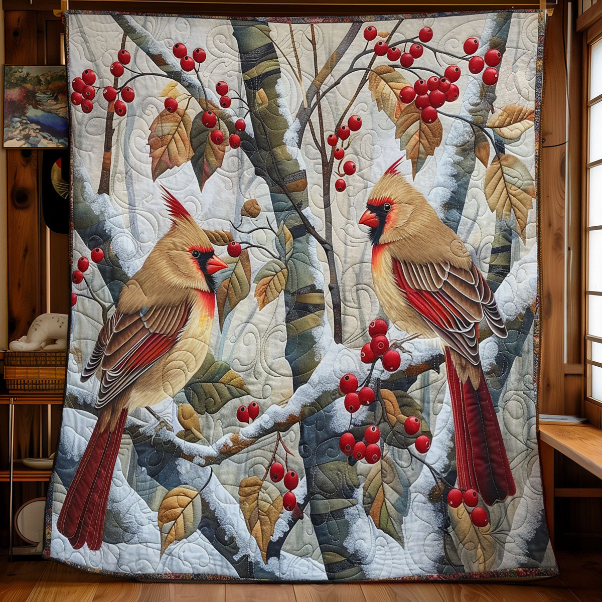 Cardinals And Friends WM1008074CL Quilt