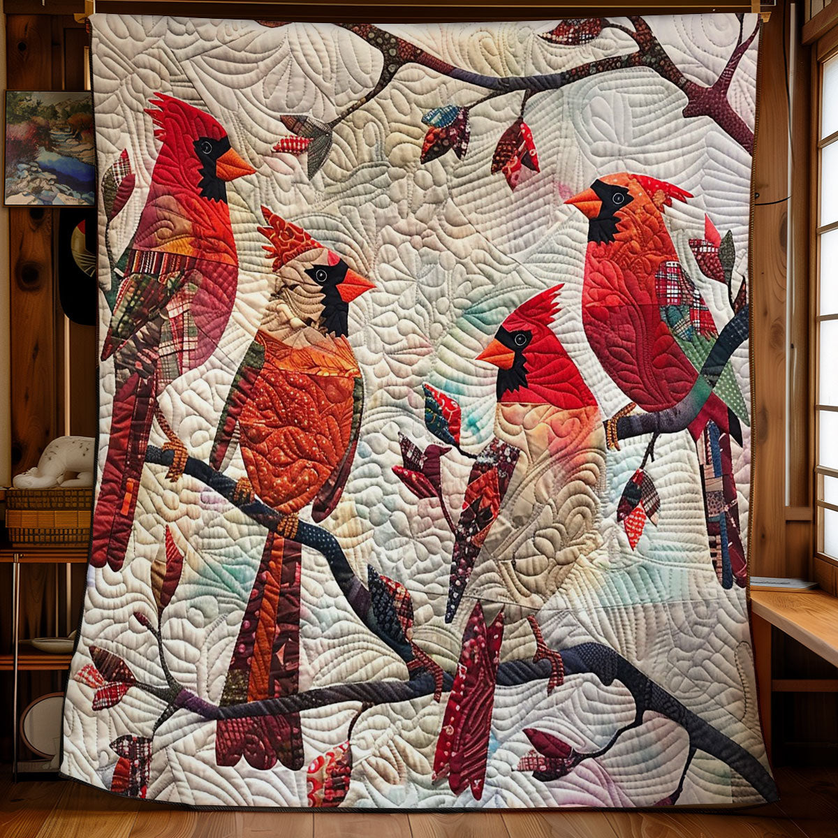 Cardinals And Friends WM1508047CL Quilt