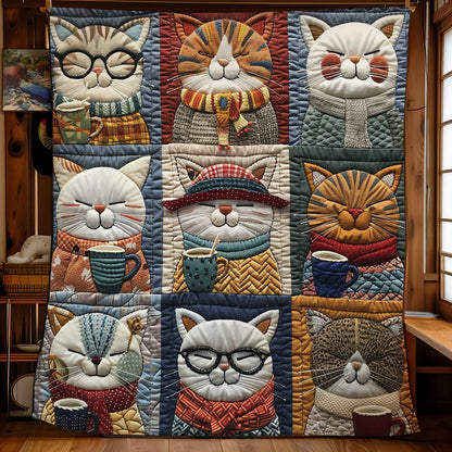 Cat Chic Coffee WG2408007CL Quilt