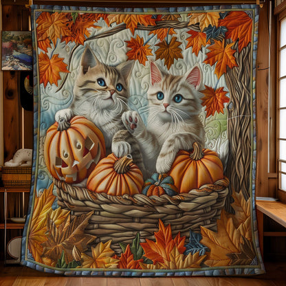 Cats And Pumpkins WO3008022CL Quilt