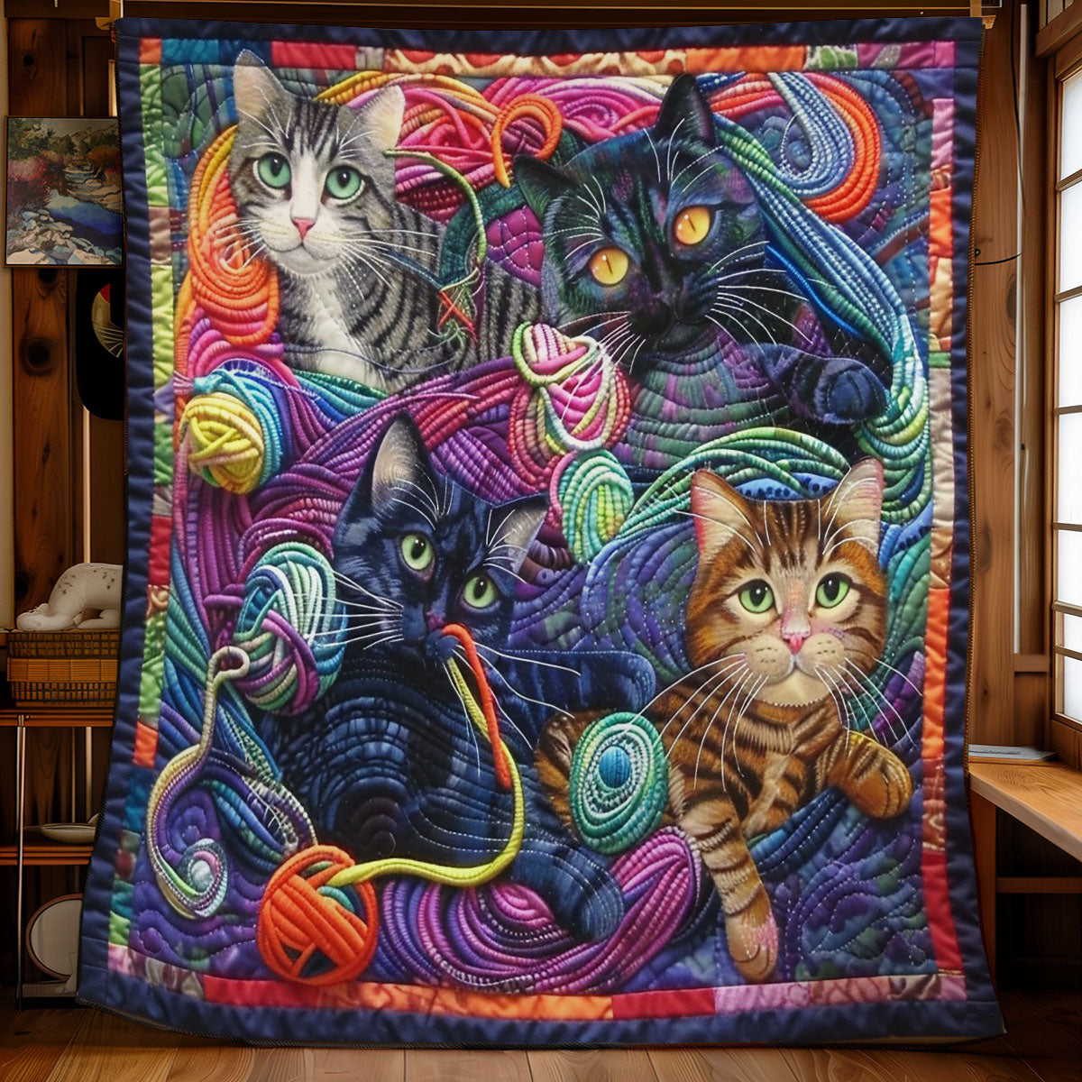 Cats And Yarns WM1308009CL Quilt