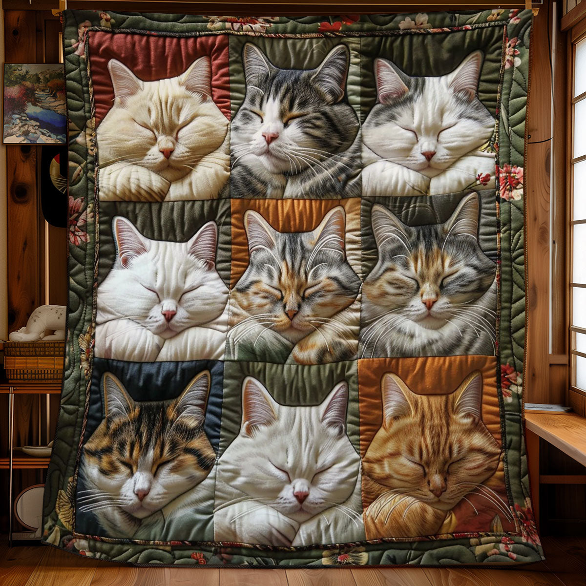 Cats Sleeping Peaceful WO2208044CL Quilt