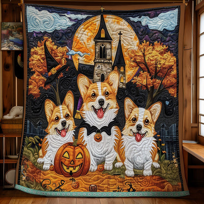 Corgi Pumpkin Boo XR3008020CL Quilt