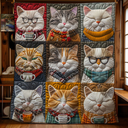 Cuddly Cats Coffee WG2408006CL Quilt