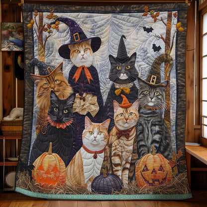 Cute Cats And Hat Witch XR0409027CL Quilt