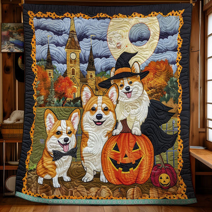 Cute Corgi Witch XR3008021CL Quilt