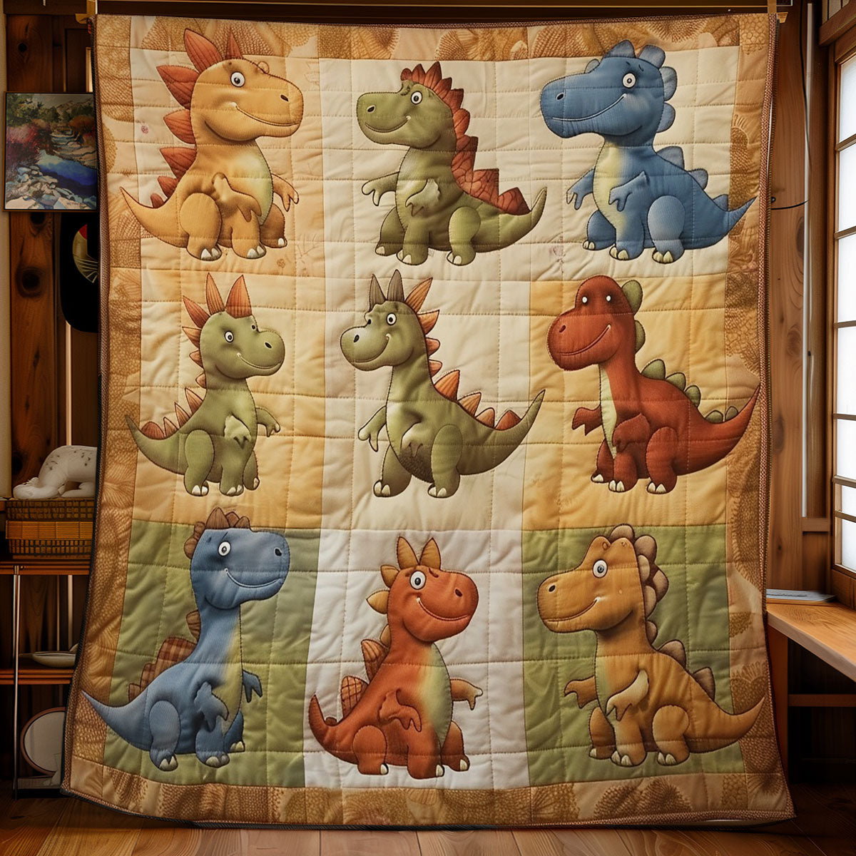 Dinosaurs Funny WO2308048CL Quilt