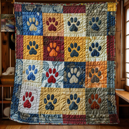 Dog Footprint WM1008080CL Quilt