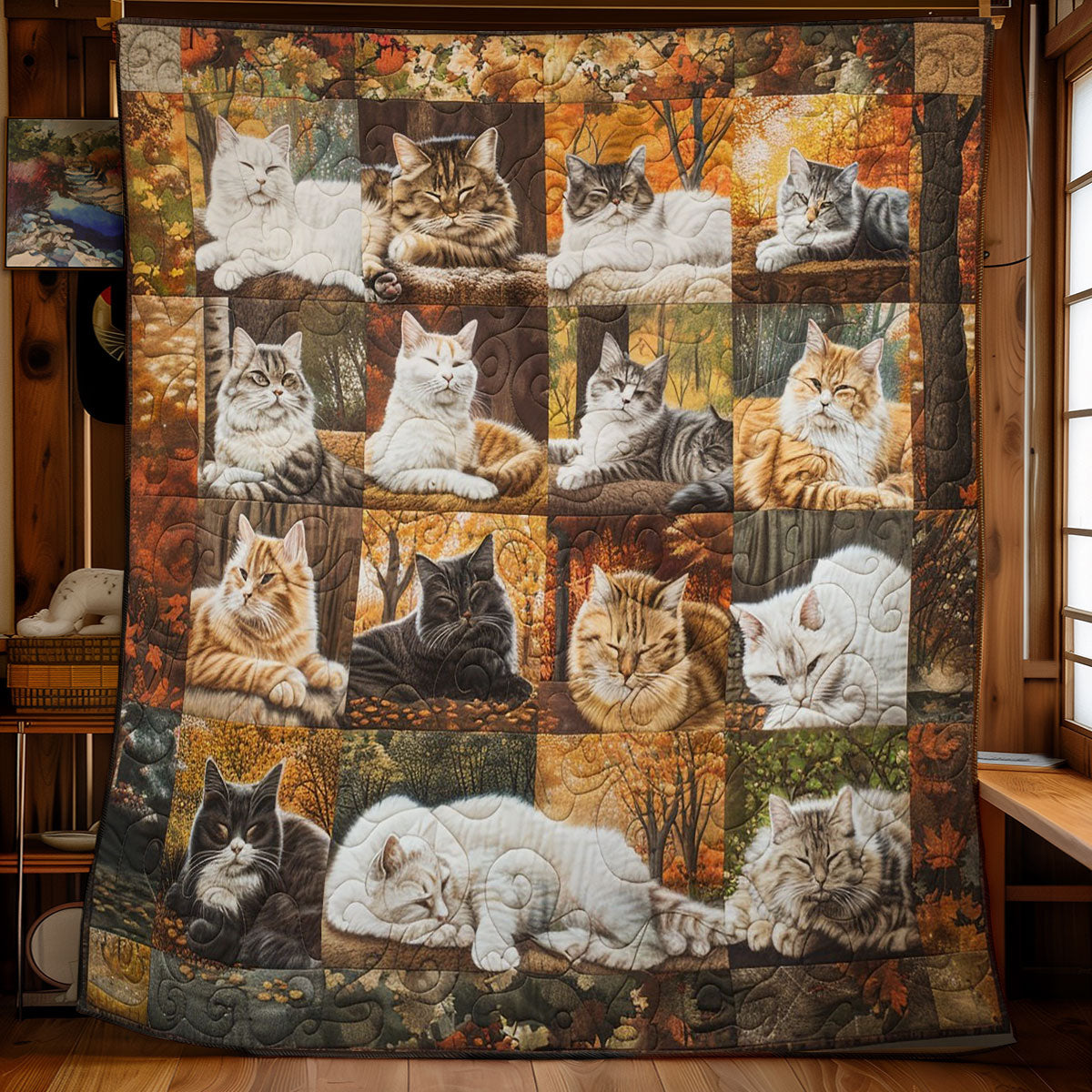 Fall Cats WM1308034CL Quilt