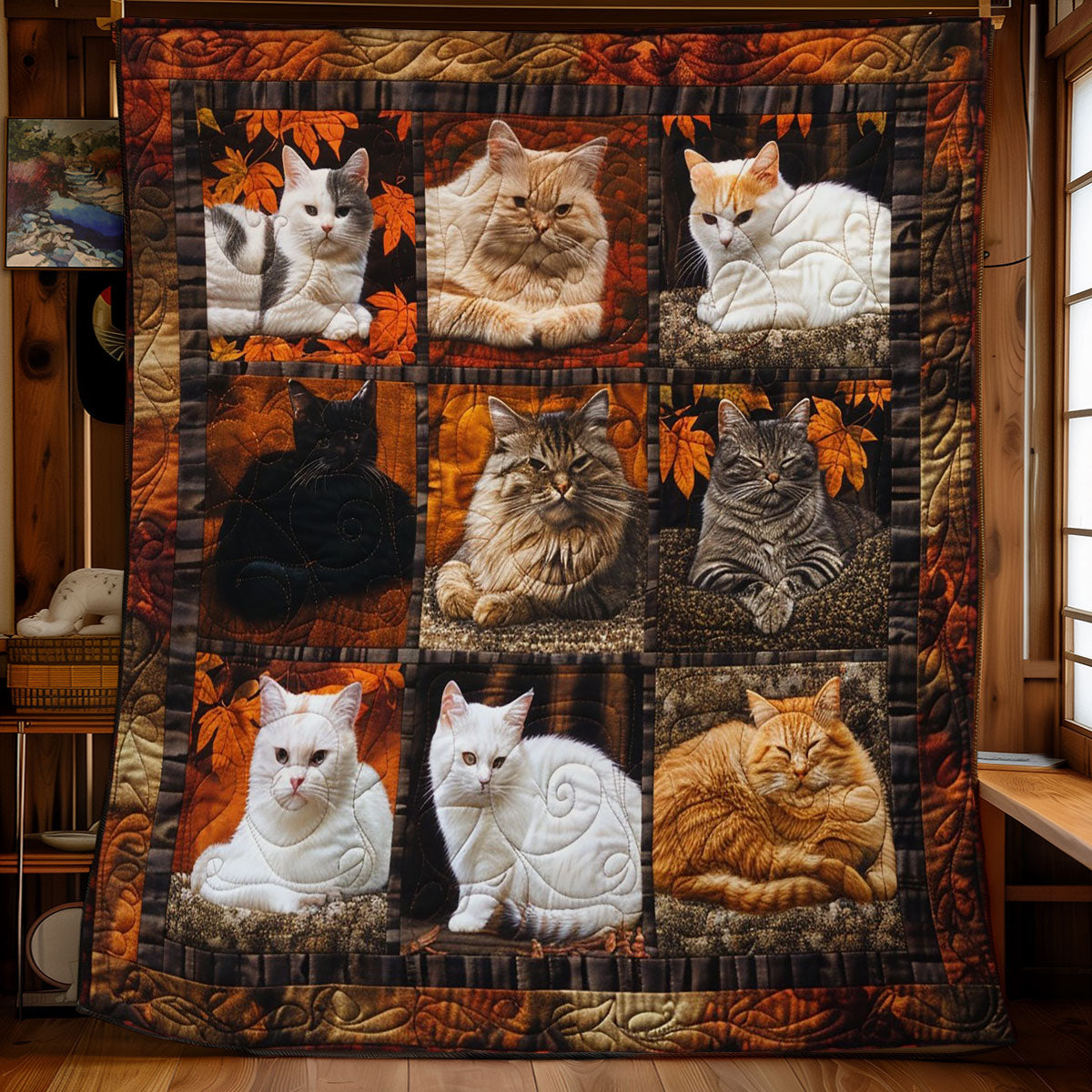 Fall Cats WM1308035CL Quilt