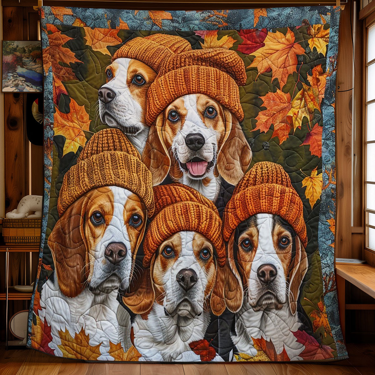 Fall Dogs WM1008002CL Quilt