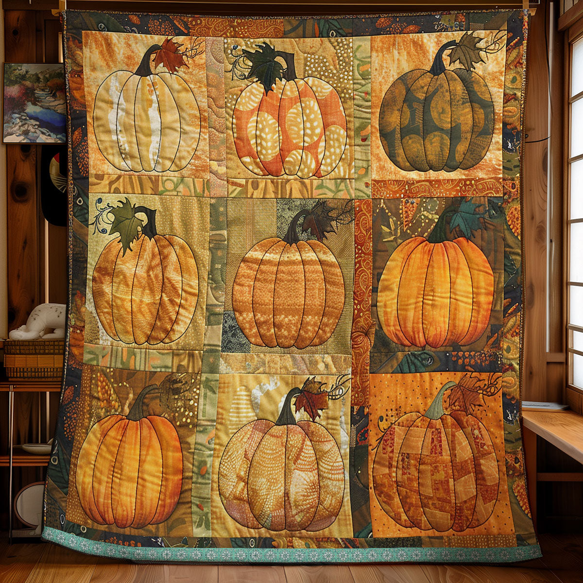 Fall Pumpkins XR0509004CL Quilt