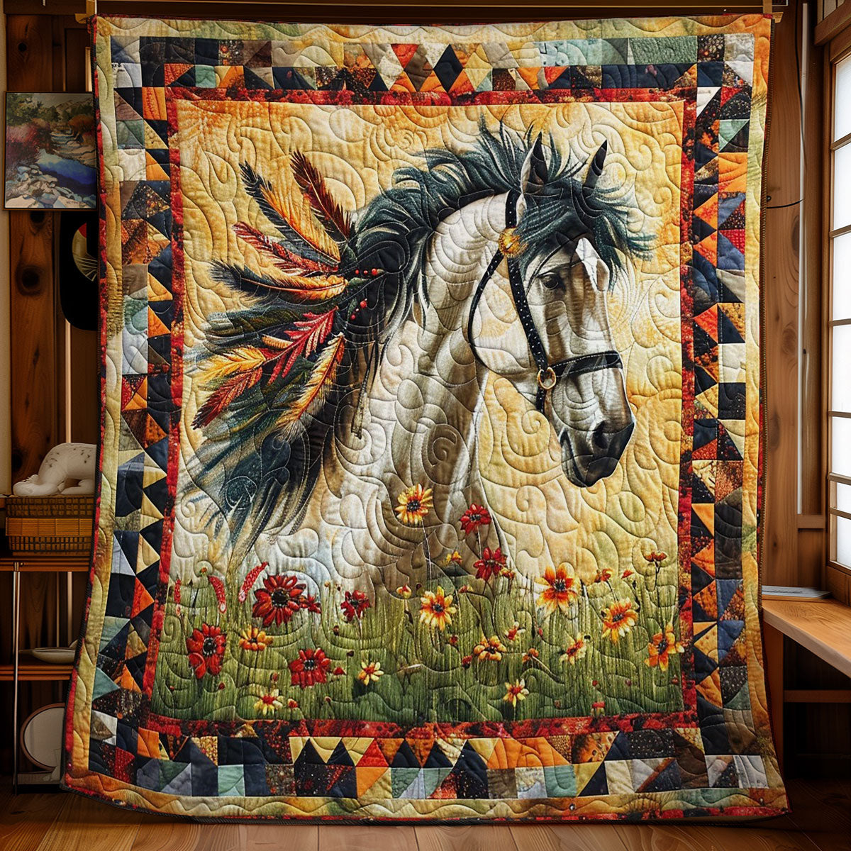 Fall Running Horse WM1008031CL Quilt