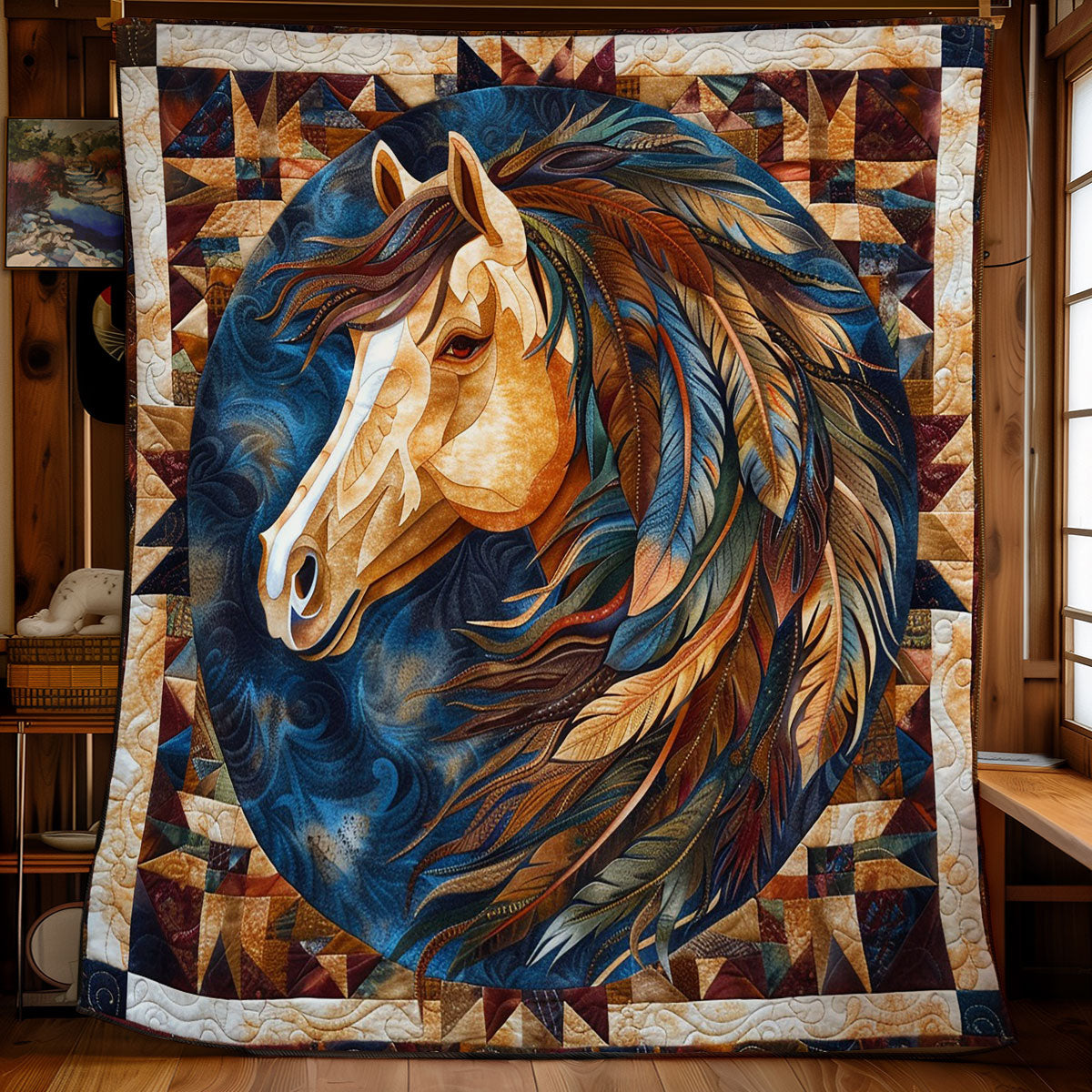 Feathers And Horse WM1408028CL Quilt