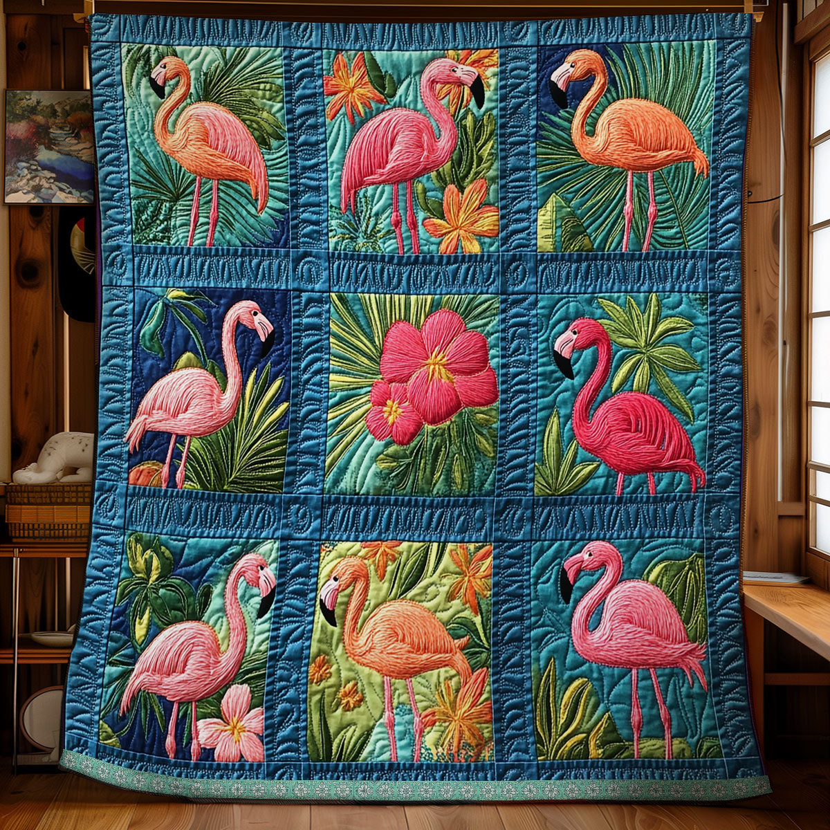 Flamingo Haven XR1409004CL Quilt
