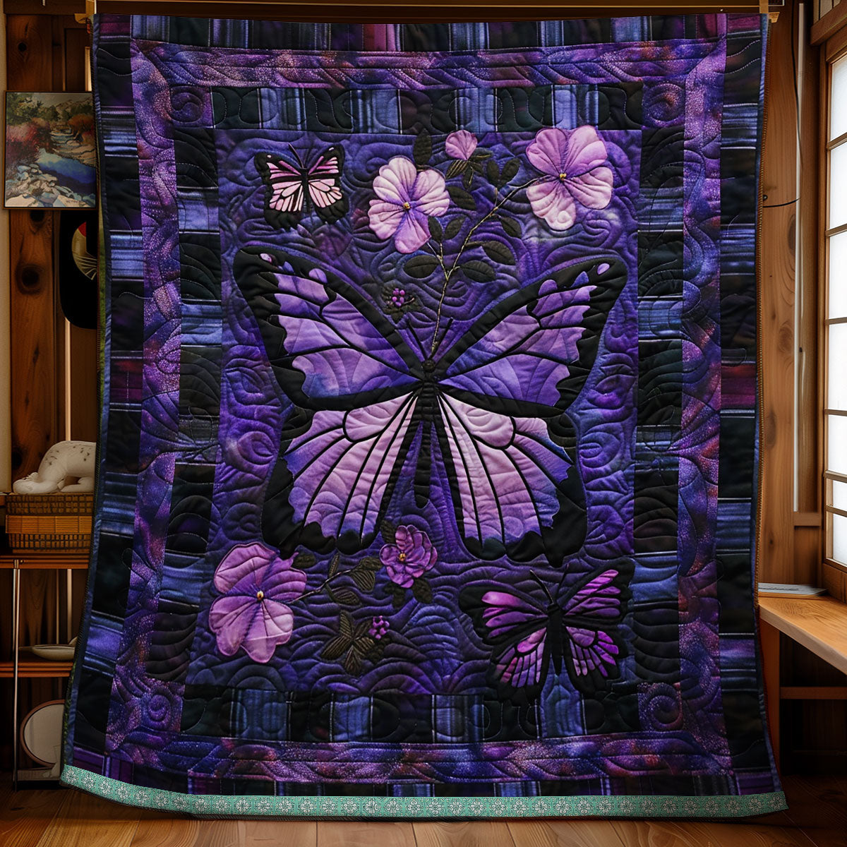 Floral Butterflies XR1009038CL Quilt