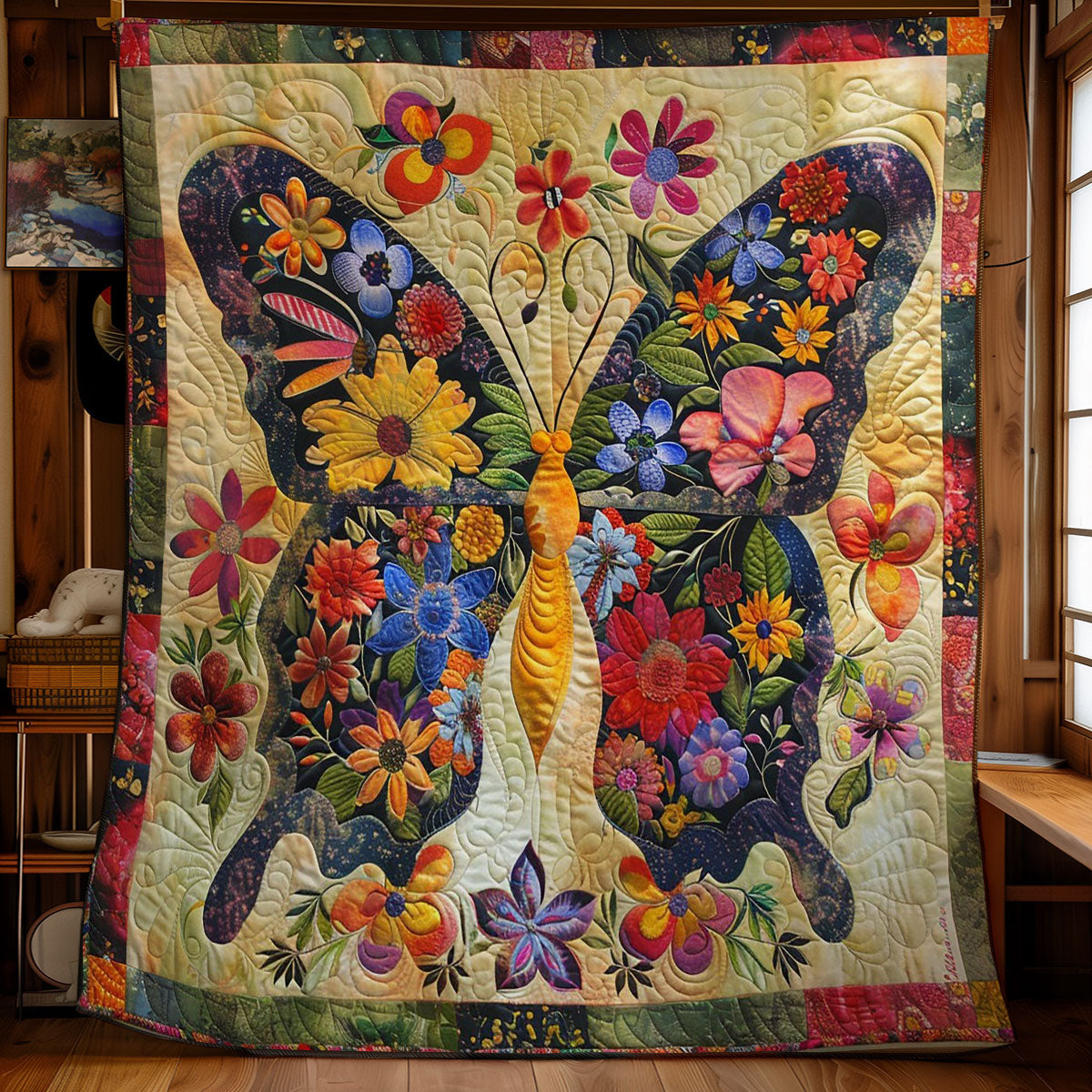 Floral Butterfly WM1408009CL Quilt