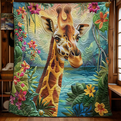 Floral Forest For Giraffe WO2308009CL Quilt