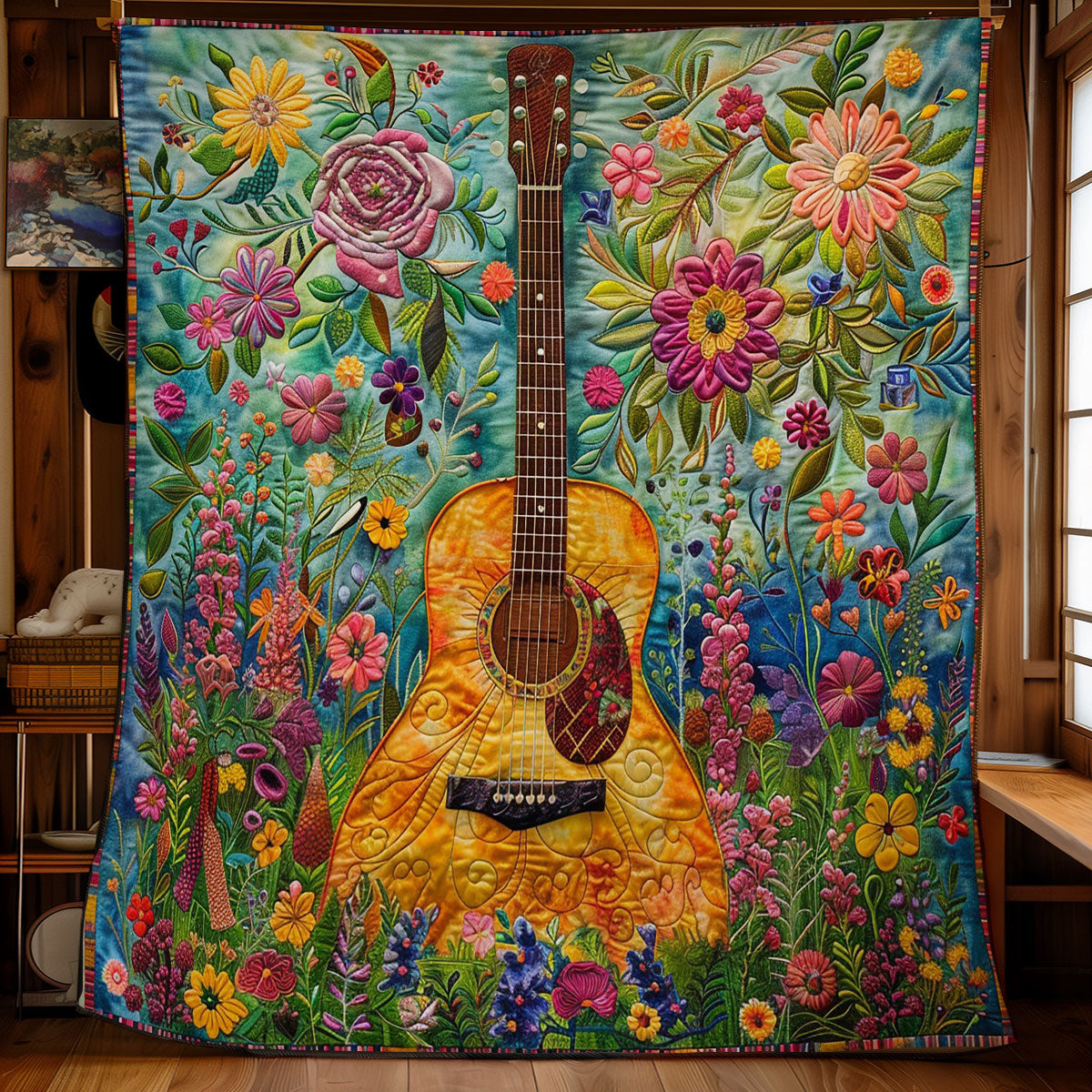 Florals And Music WO2208034CL Quilt