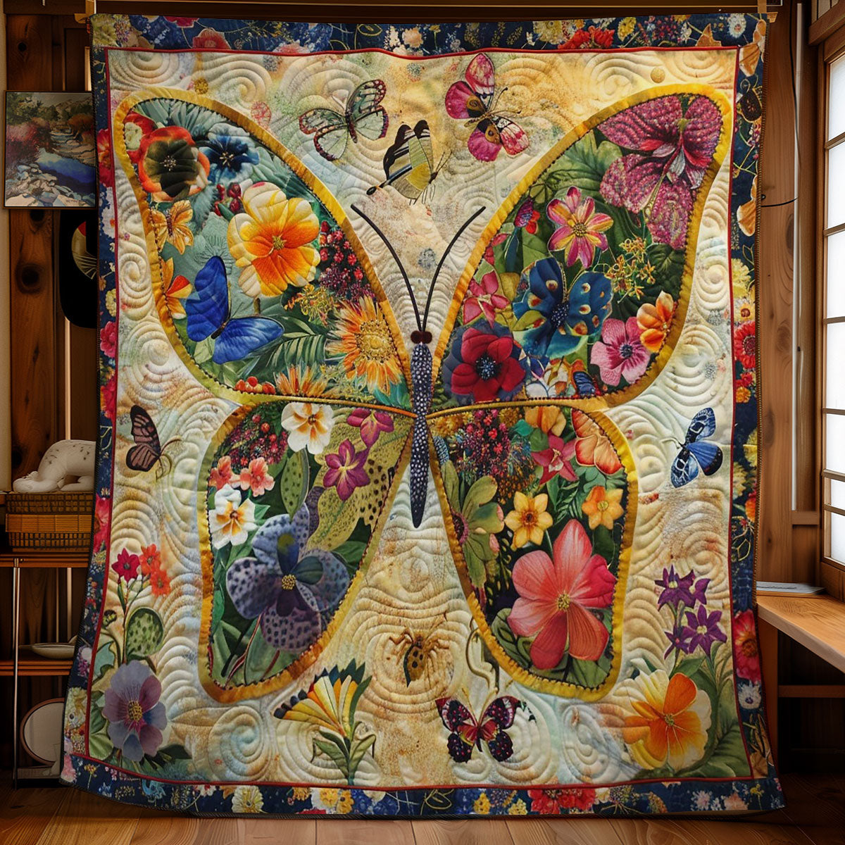 Flowers Garden Butterfly WM1508044CL Quilt