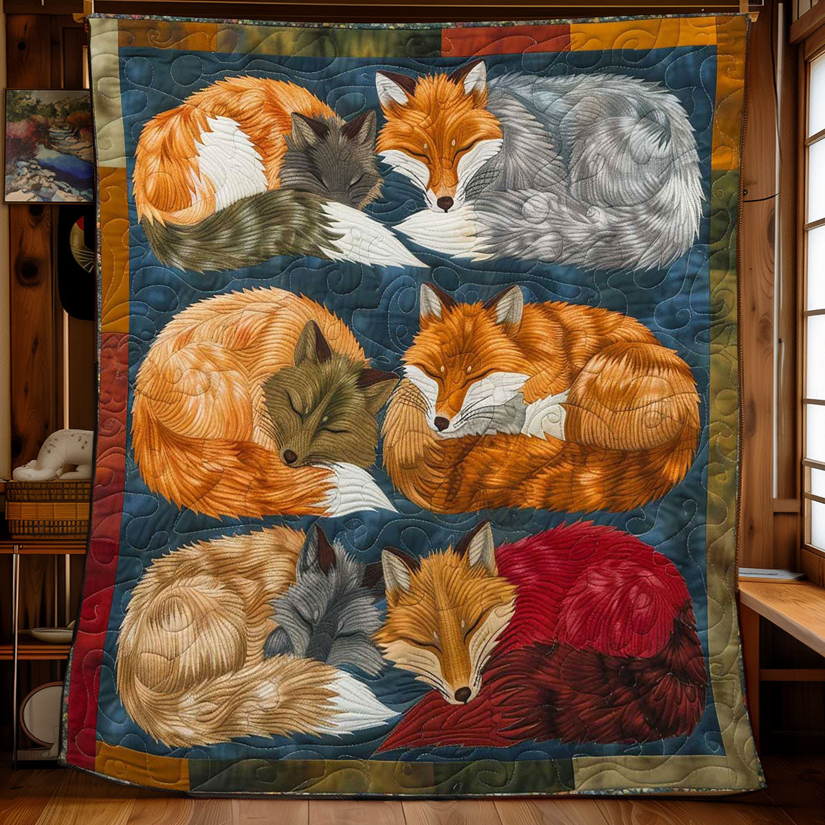 Fox Sleeping WP1008009CL Quilt