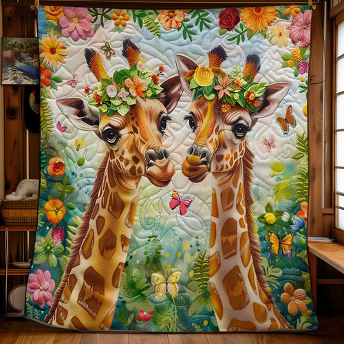 Friendship Among Giraffes WO2308012CL Quilt