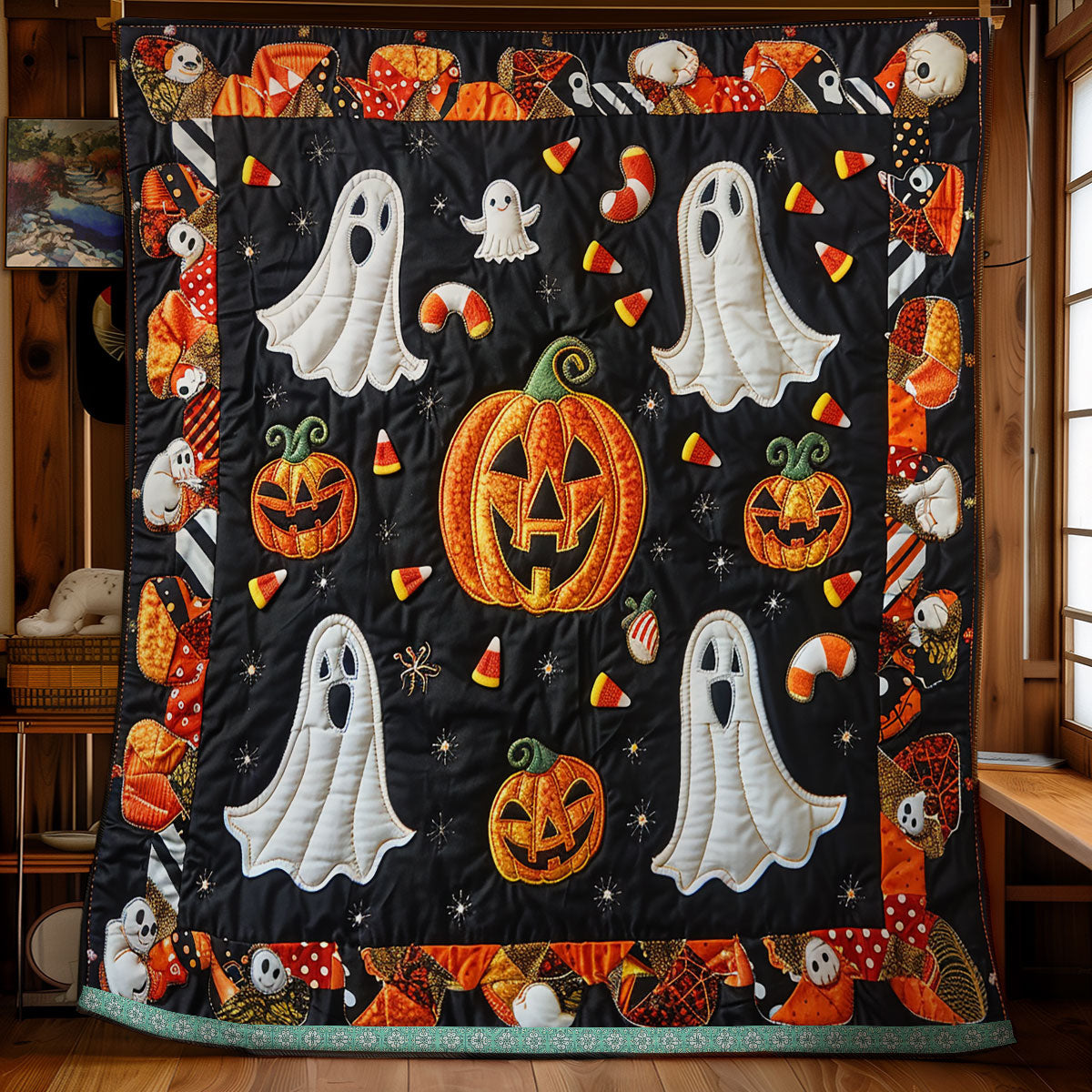 Fright Pumpkins XR1009003CL Quilt