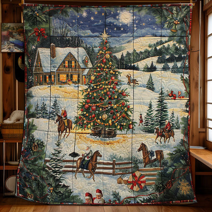 Horse And Christmas Scene WO2208019CL Quilt