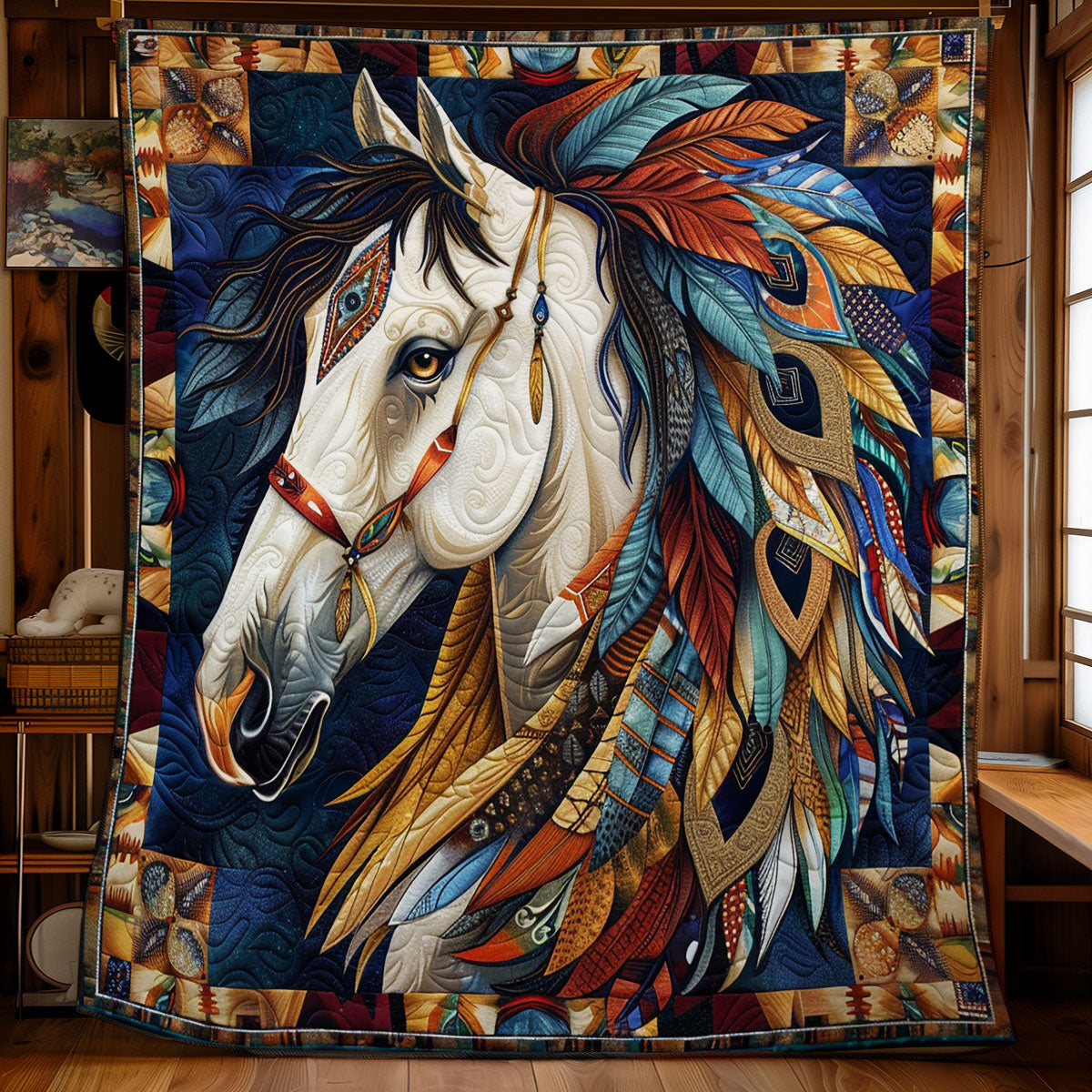 Horse And Feather WM1308041CL Quilt