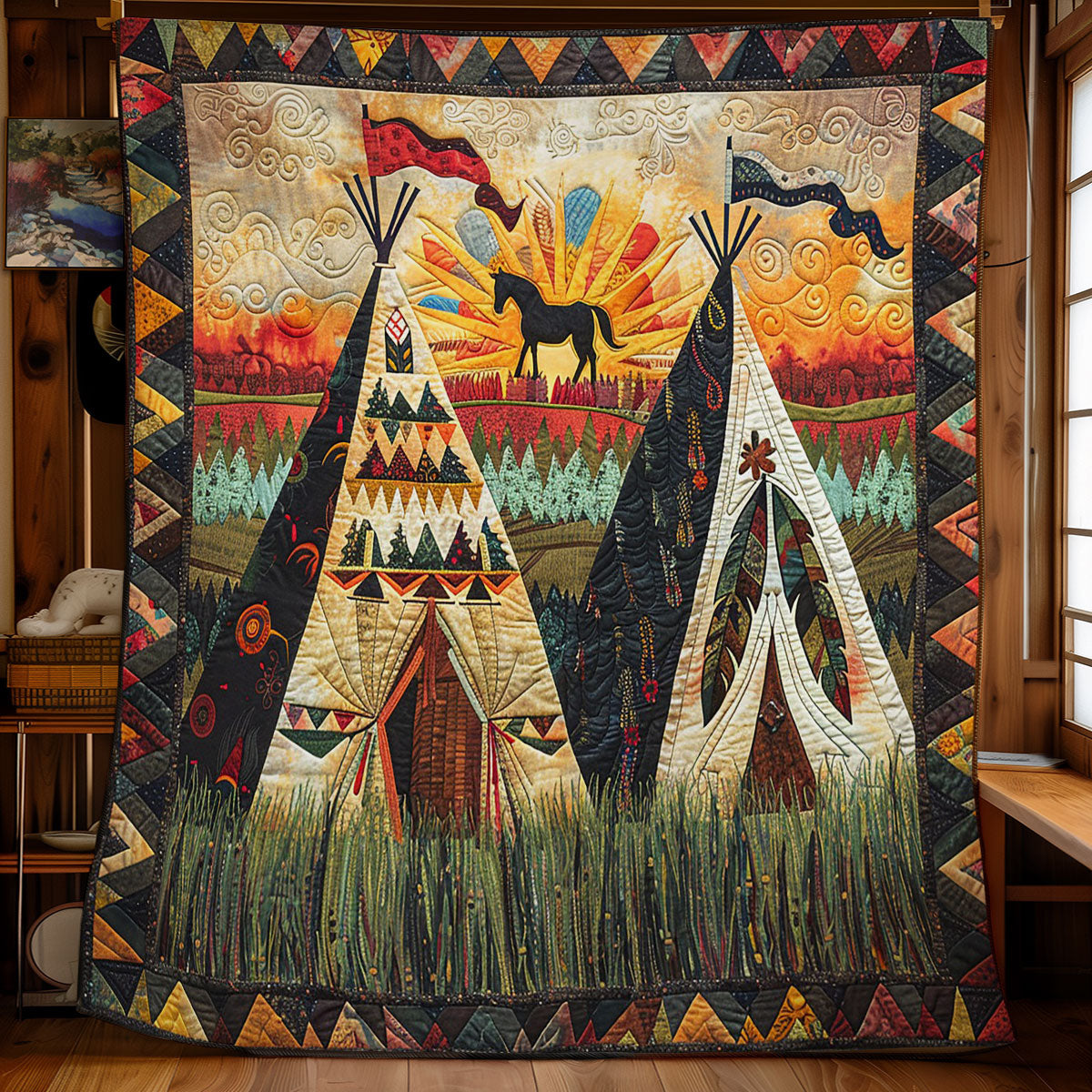 Horse And Tents WO2608015CL Quilt