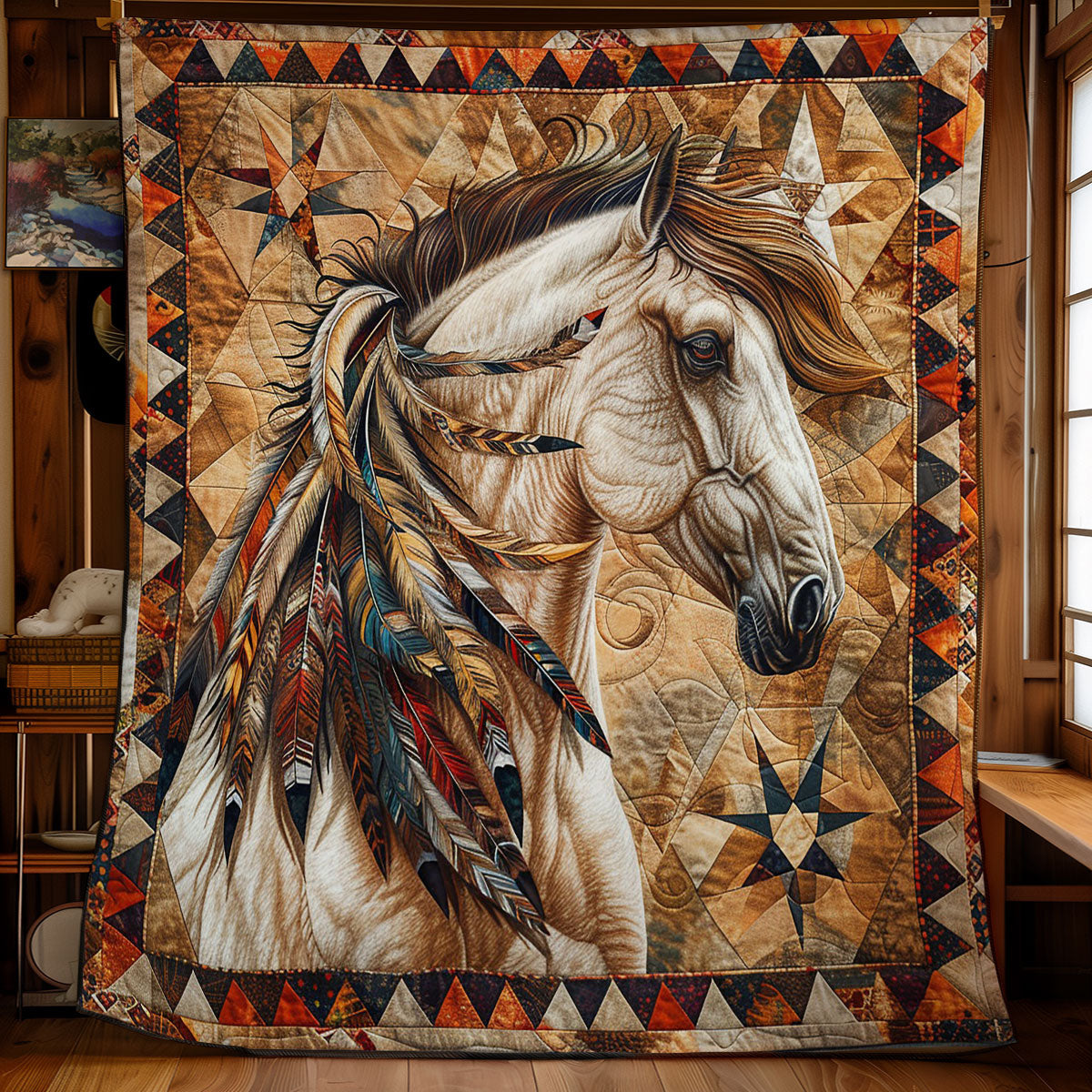 Horse And Feathers WM1508056CL Quilt