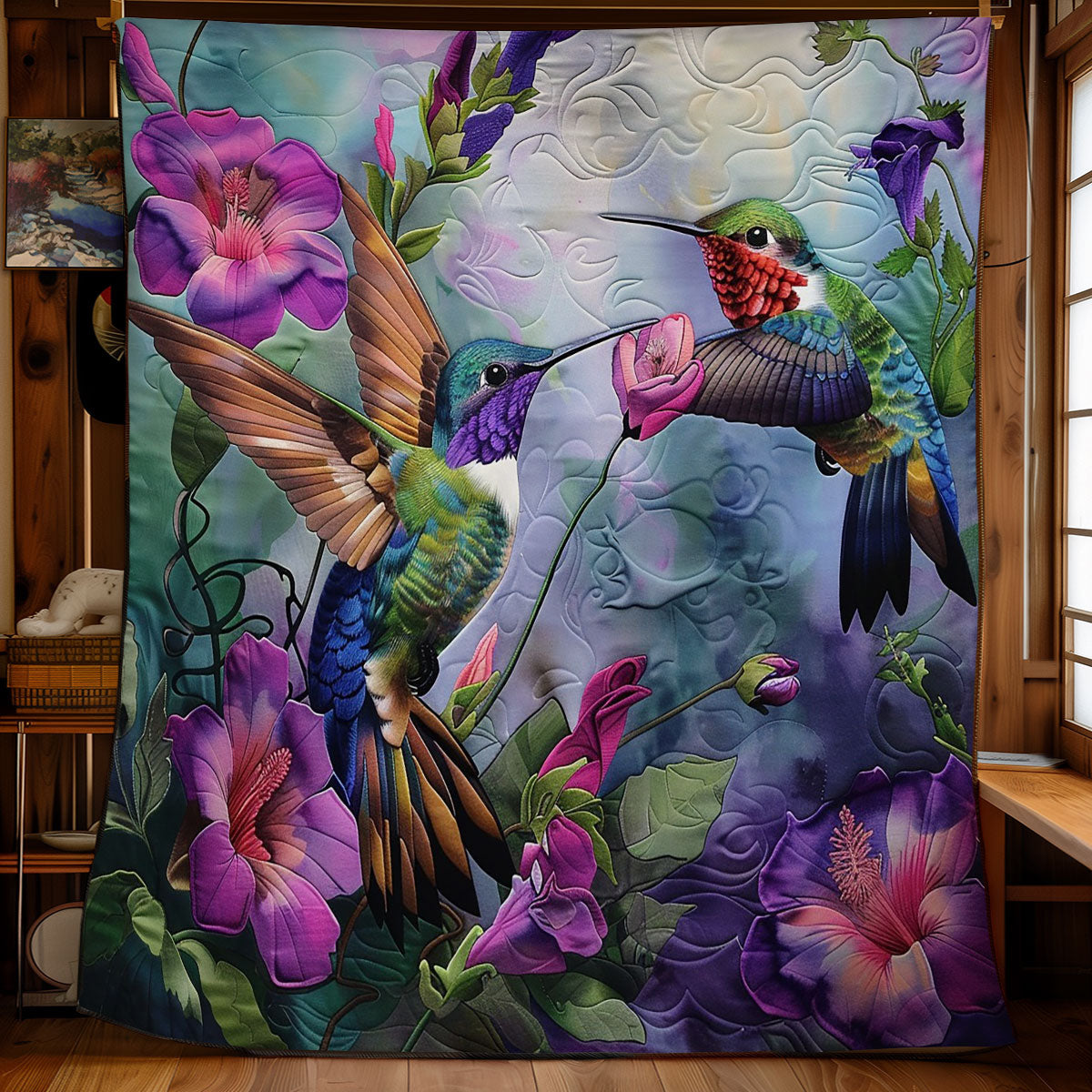 Hummingbirds WM1408017CL Quilt