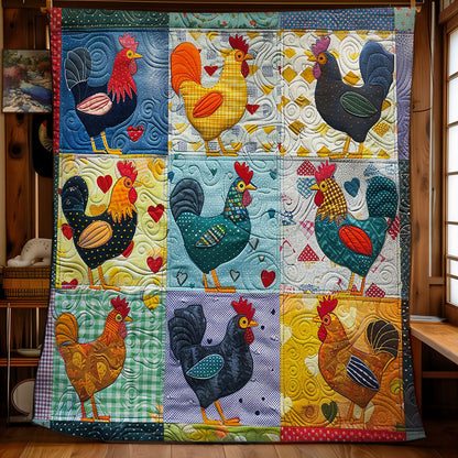 Joyful Chicken WG1408006CL Quilt