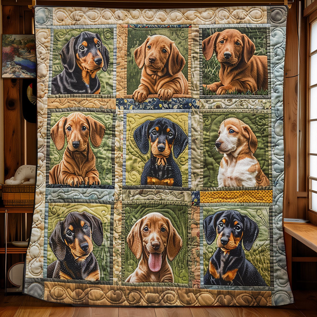 Lovable Dachshunds WG2408002CL Quilt