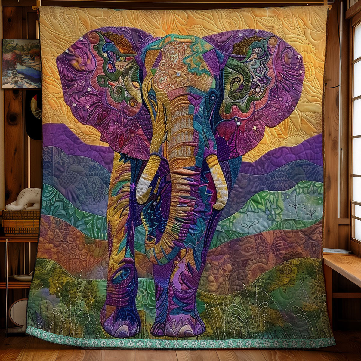 Majectic Mandala Elephants XR1009010CL Quilt