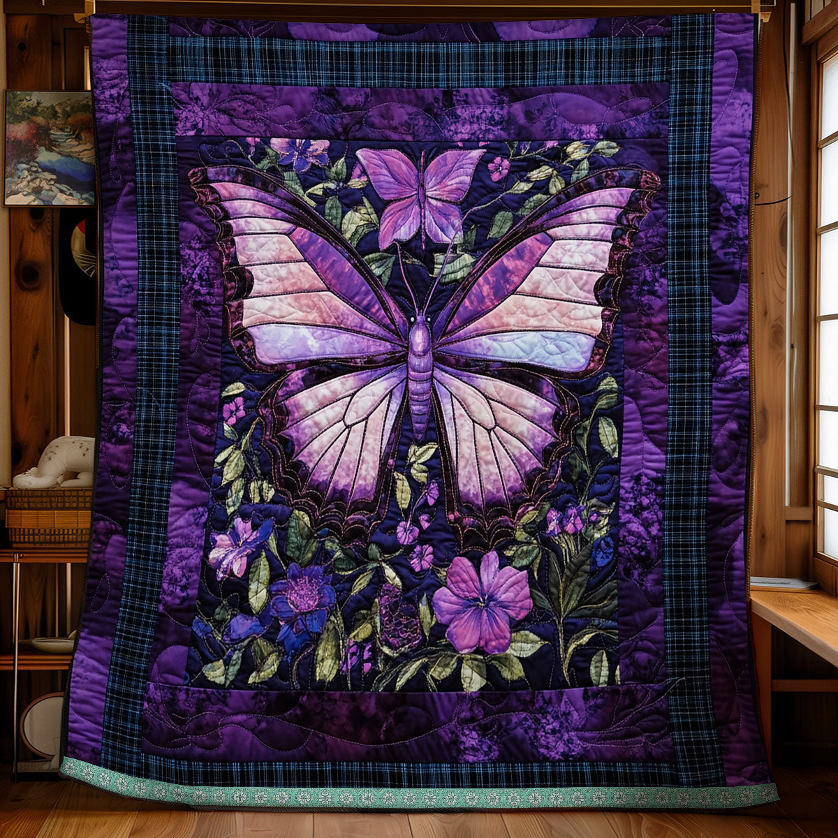 Majestic Purple Butterfly XR1009041CL Quilt