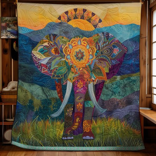 Mandala Elephants XR1009009CL Quilt
