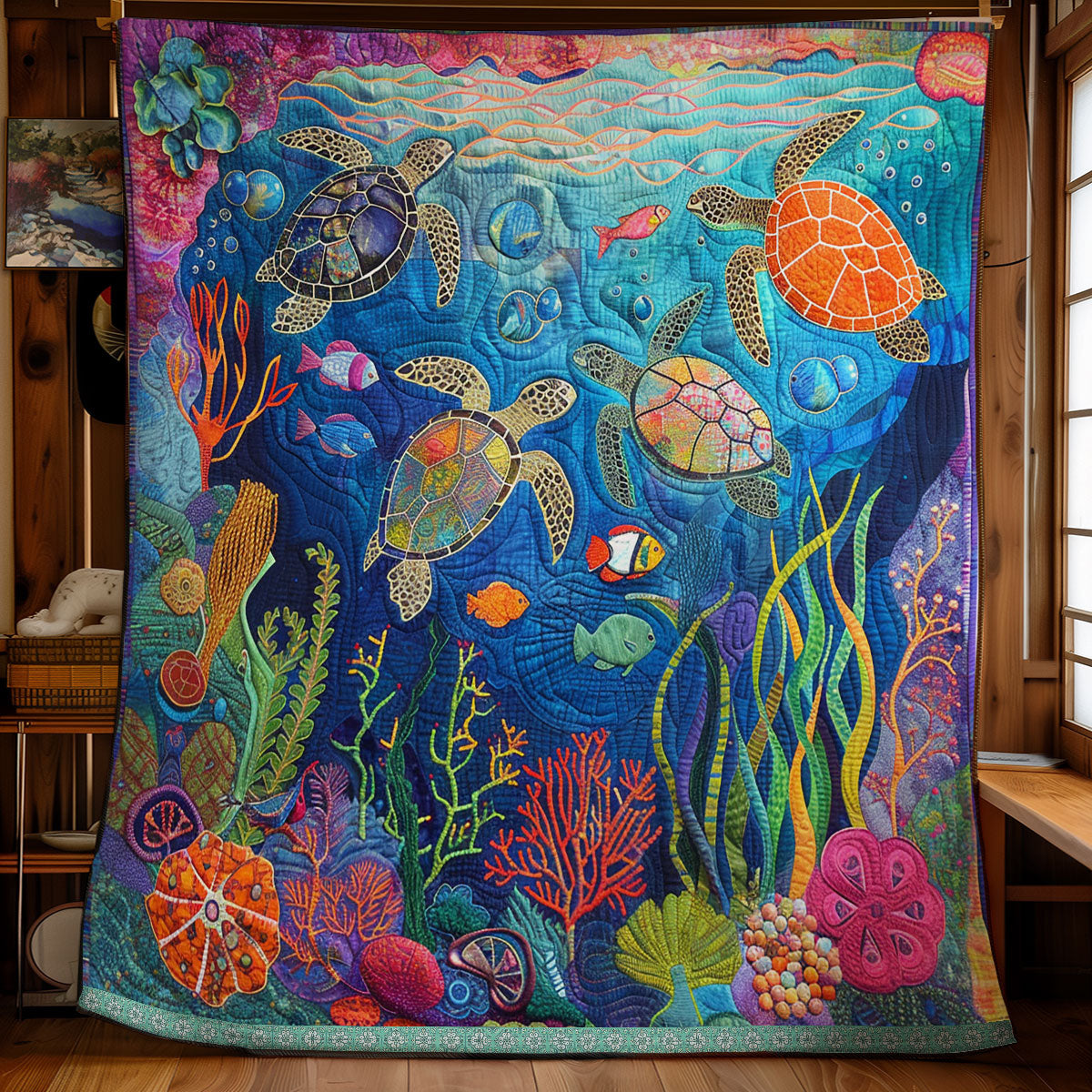 Merry Marine Turtles XR2808014CL Quilt