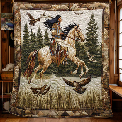 Native American Woman WJ1908017CL Quilt