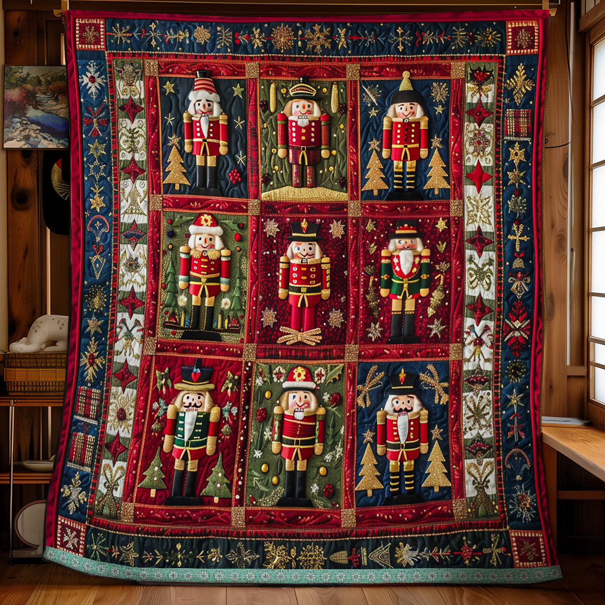 Nutcracker In Christmas Night XR3008013CL Quilt