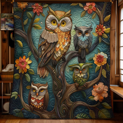 Owls On The Tree WO3008030CL Quilt