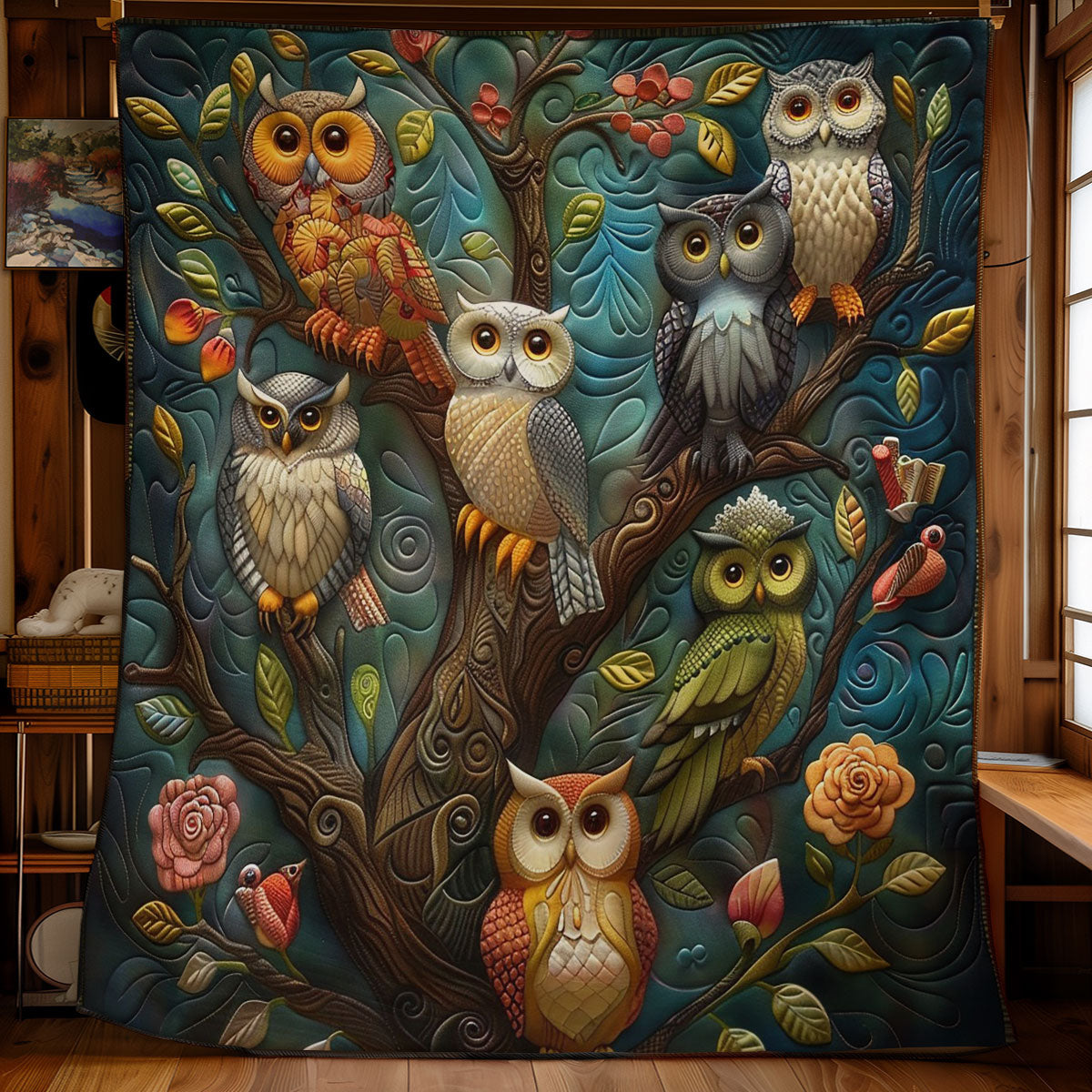 Owls On The Tree WO3008031CL Quilt