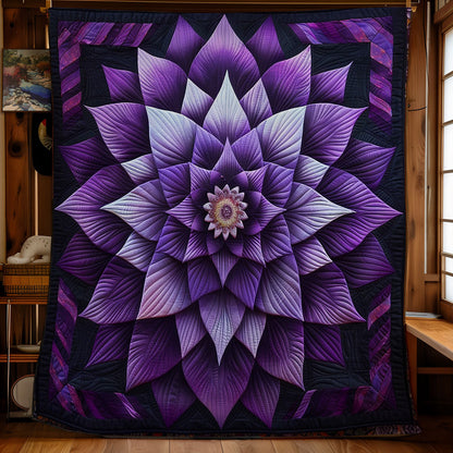 Purple Blooming Flowers Sign WM1508033CL Quilt