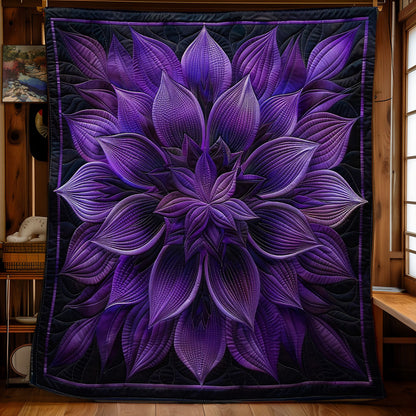 Purple Flowers WM1408032CL Quilt