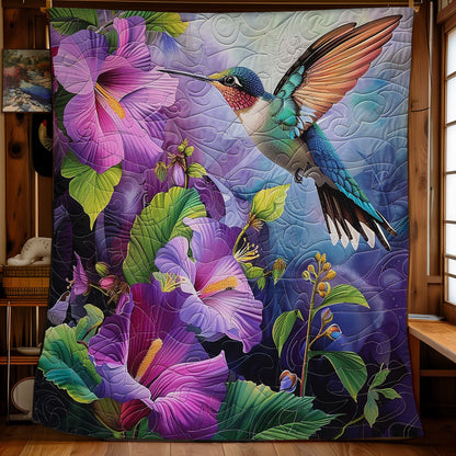 Purple Hummingbird WM1308013CL Quilt