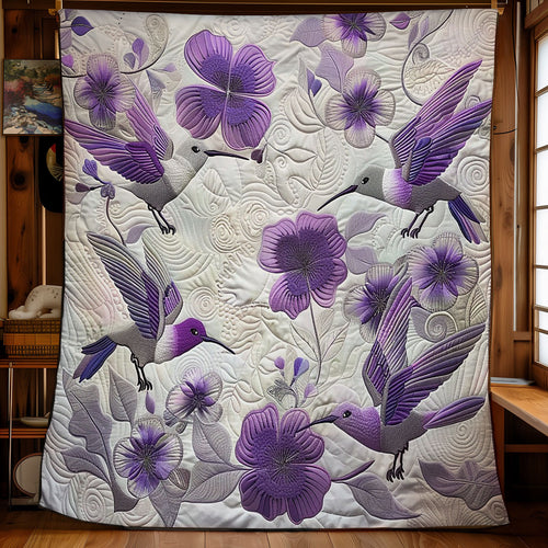 Purple Hummingbirds WM1508042CL Quilt