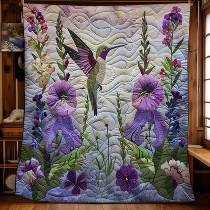 Purple Memories Hummingbirds WM1508060CL Quilt